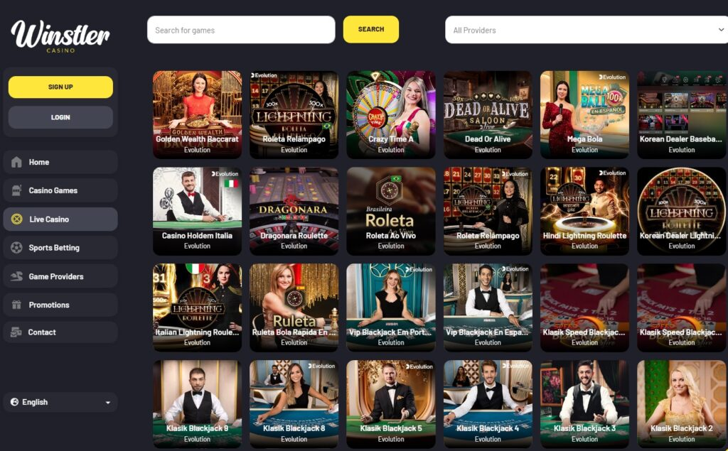 Winstler casino giochi